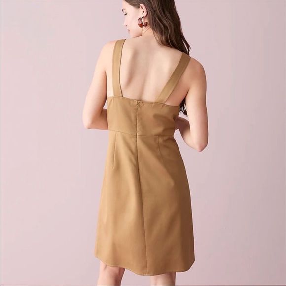 J Crew NWT Square Neck Dress in Gramercy Twill sz10 - Picture 4 of 8